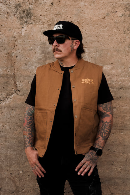 WORKWEAR VEST | 1-800-FUCK-OFF | SADDLE