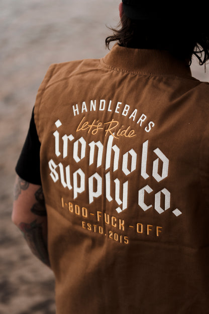 WORKWEAR VEST | 1-800-FUCK-OFF | SADDLE